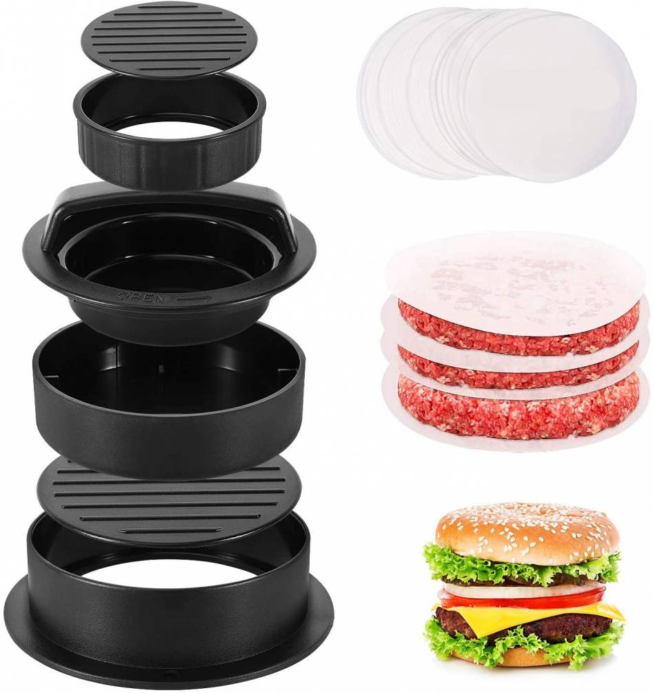 Homemade Easy Steps Detachable Design Kitchen Barbecue Burger Tool Accessories